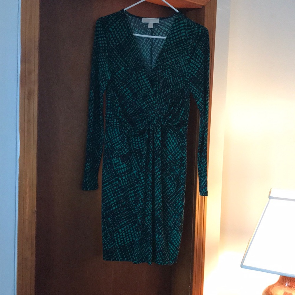 Michael Kors Green print Poly-silk  dress in Small.